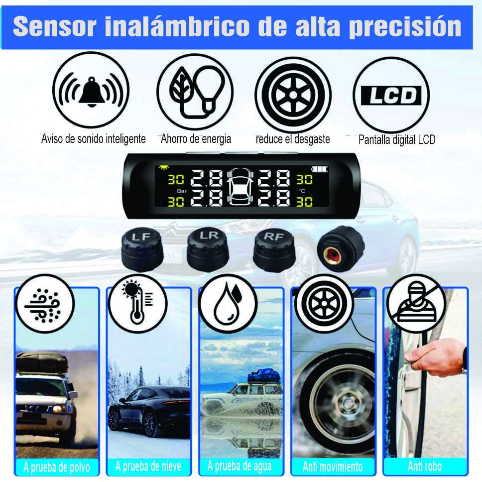 KIT 4 SENSORES DE LLANTAS TPMS PRO