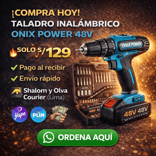 TALADRO INALAMBRICO ONIX POWER