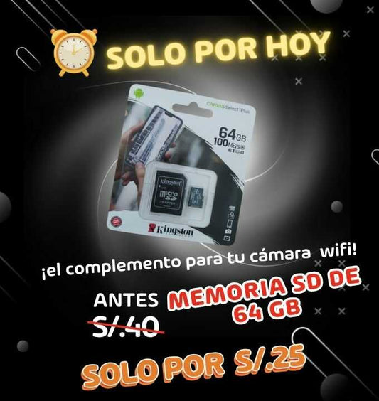 Oferta  memoria SD  de  64 GB