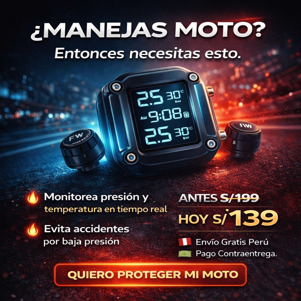 KIT 2 SENSOR DE LLANTA MOTO TPMS